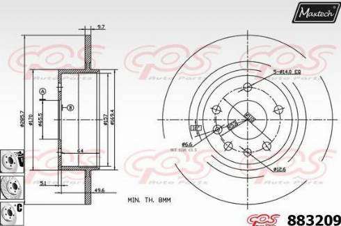 Maxtech 883209.6980 - Kočioni disk www.molydon.hr