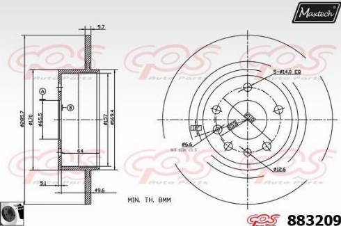 Maxtech 883209.0060 - Kočioni disk www.molydon.hr