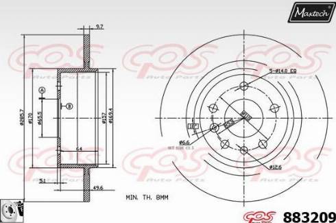 Maxtech 883209.0080 - Kočioni disk www.molydon.hr