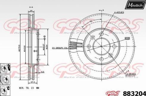 Maxtech 883204.6980 - Kočioni disk www.molydon.hr