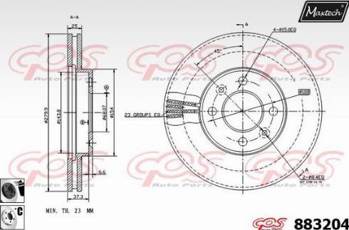 Maxtech 883204.6060 - Kočioni disk www.molydon.hr