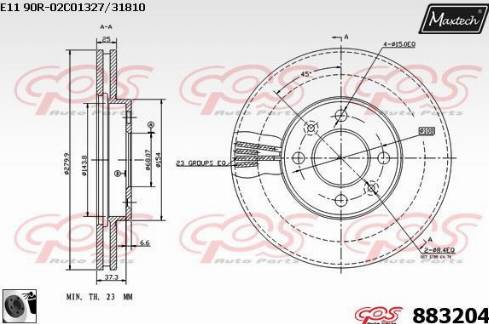 Maxtech 883204.0060 - Kočioni disk www.molydon.hr