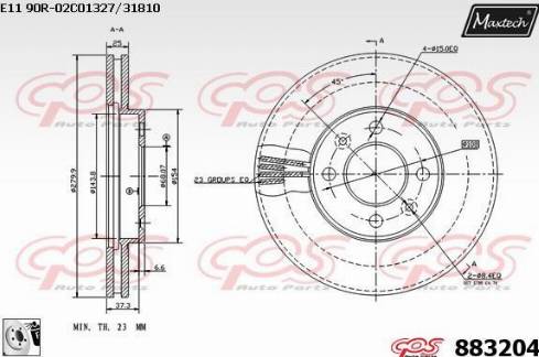 Maxtech 883204.0080 - Kočioni disk www.molydon.hr