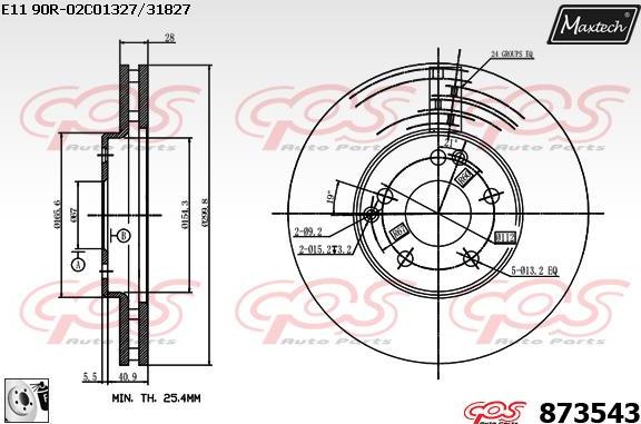 Maxtech 883206 - Kočioni disk www.molydon.hr