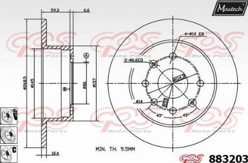 Maxtech 883203.6980 - Kočioni disk www.molydon.hr