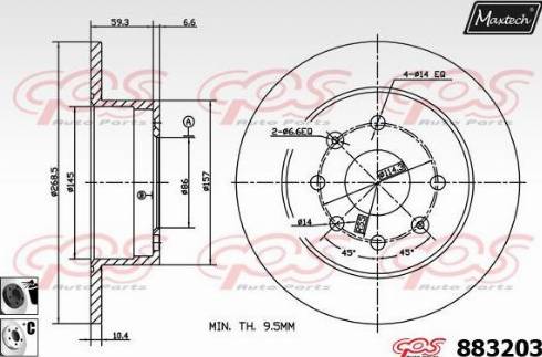 Maxtech 883203.6060 - Kočioni disk www.molydon.hr