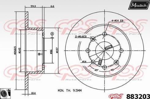 Maxtech 883203.0060 - Kočioni disk www.molydon.hr