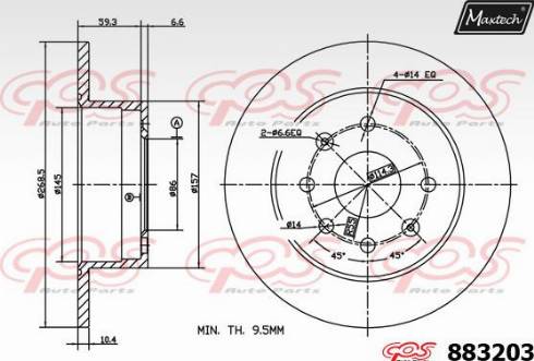 Maxtech 883203.0000 - Kočioni disk www.molydon.hr