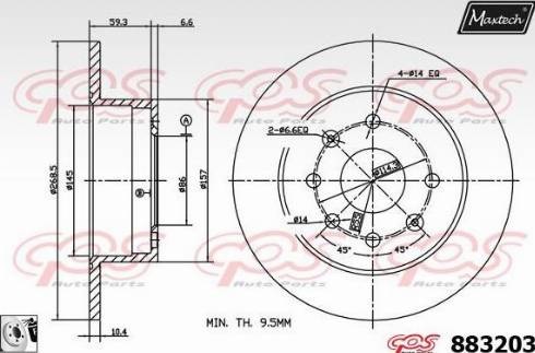 Maxtech 883203.0080 - Kočioni disk www.molydon.hr