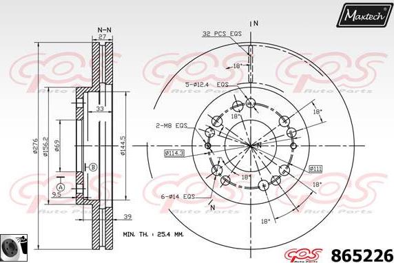 Maxtech 883203 - Kočioni disk www.molydon.hr