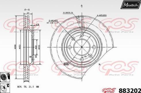 Maxtech 883202.6060 - Kočioni disk www.molydon.hr