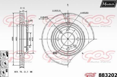 Maxtech 883202.6880 - Kočioni disk www.molydon.hr