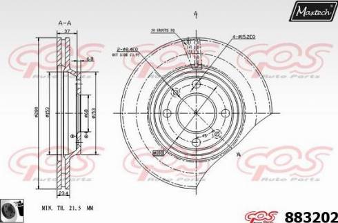 Maxtech 883202.0060 - Kočioni disk www.molydon.hr