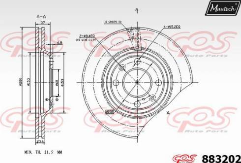 Maxtech 883202.0000 - Kočioni disk www.molydon.hr