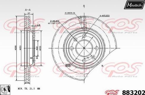 Maxtech 883202.0080 - Kočioni disk www.molydon.hr