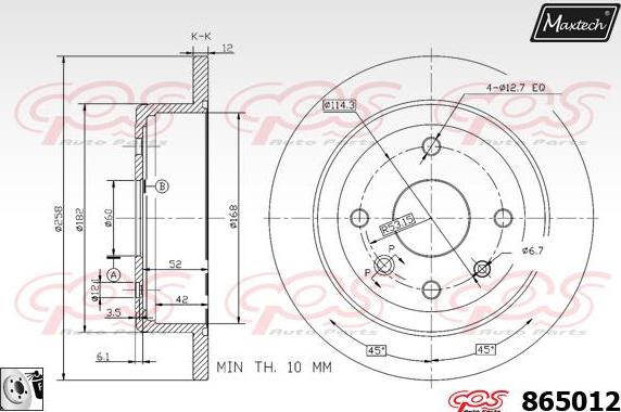 Maxtech 883202 - Kočioni disk www.molydon.hr