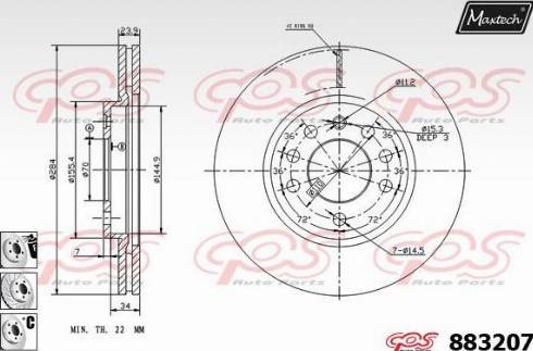 Maxtech 883207.6980 - Kočioni disk www.molydon.hr