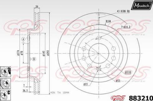 Maxtech 883210.6980 - Kočioni disk www.molydon.hr