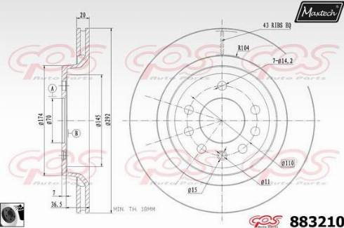 Maxtech 883210.0060 - Kočioni disk www.molydon.hr