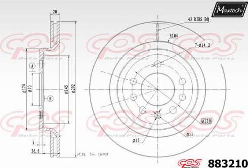 Maxtech 883210.0000 - Kočioni disk www.molydon.hr