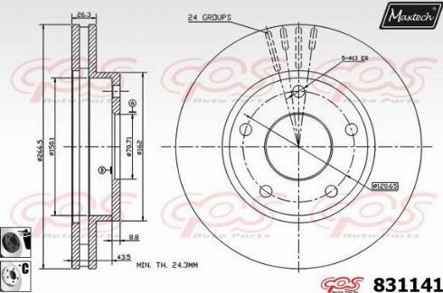 Maxtech 831141.6060 - Kočioni disk www.molydon.hr