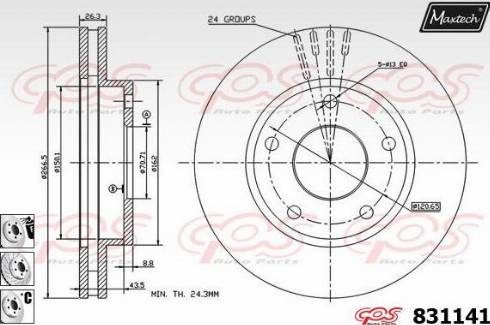 Maxtech 831141.6880 - Kočioni disk www.molydon.hr