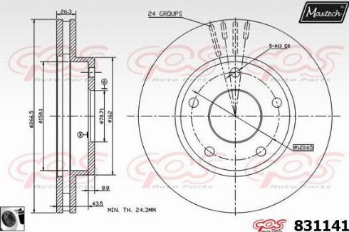 Maxtech 831141.0060 - Kočioni disk www.molydon.hr