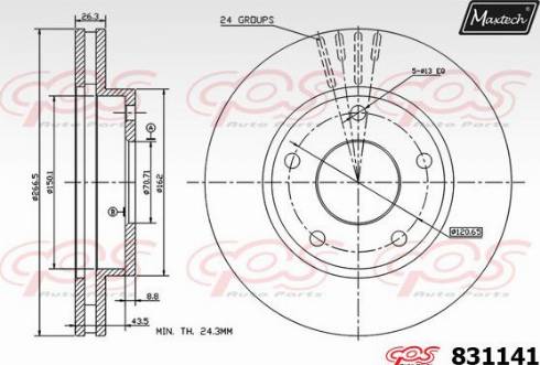 Maxtech 831141.0000 - Kočioni disk www.molydon.hr