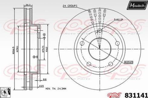 Maxtech 831141.0080 - Kočioni disk www.molydon.hr