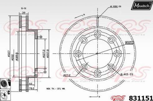 Maxtech 831151.6060 - Kočioni disk www.molydon.hr