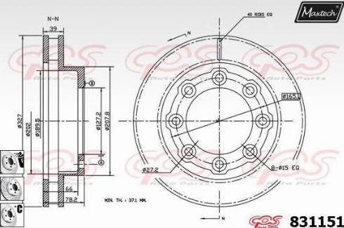 Maxtech 831151.6880 - Kočioni disk www.molydon.hr