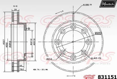 Maxtech 831151.0000 - Kočioni disk www.molydon.hr