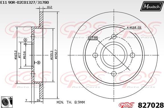 Maxtech 831186 - Kočioni disk www.molydon.hr