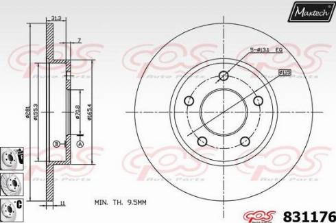 Maxtech 831176.6980 - Kočioni disk www.molydon.hr