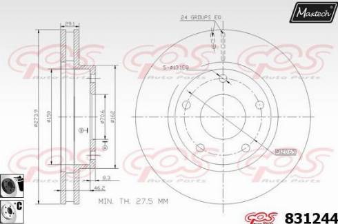 Maxtech 831244.6060 - Kočioni disk www.molydon.hr