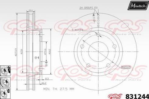 Maxtech 831244.6980 - Kočioni disk www.molydon.hr