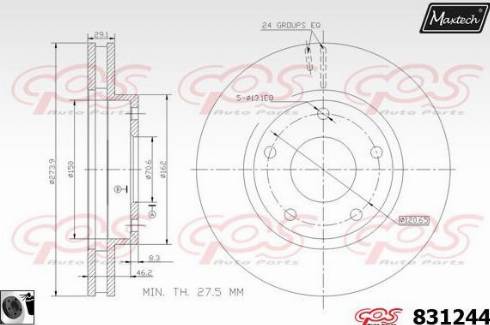 Maxtech 831244.0060 - Kočioni disk www.molydon.hr