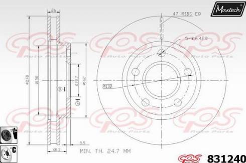 Maxtech 831240.6060 - Kočioni disk www.molydon.hr