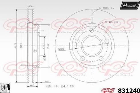 Maxtech 831240.0080 - Kočioni disk www.molydon.hr