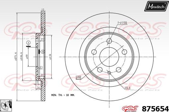 Maxtech 831240 - Kočioni disk www.molydon.hr