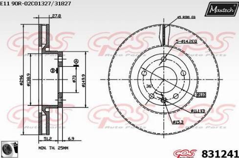 Maxtech 831241.0060 - Kočioni disk www.molydon.hr