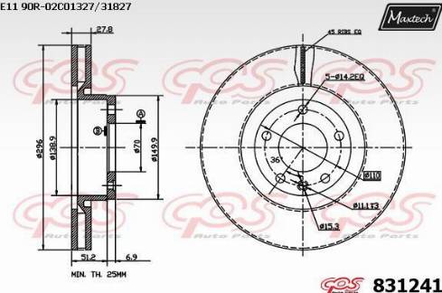 Maxtech 831241.0000 - Kočioni disk www.molydon.hr