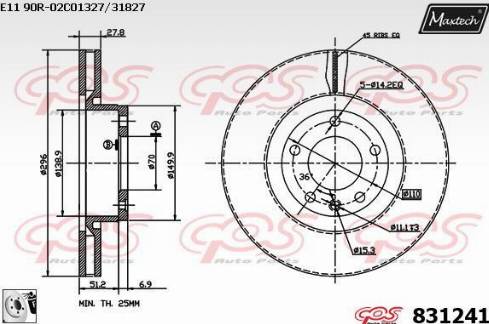 Maxtech 831241.0080 - Kočioni disk www.molydon.hr