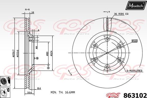 Maxtech 831241 - Kočioni disk www.molydon.hr