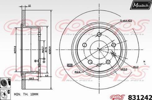 Maxtech 831242.6060 - Kočioni disk www.molydon.hr