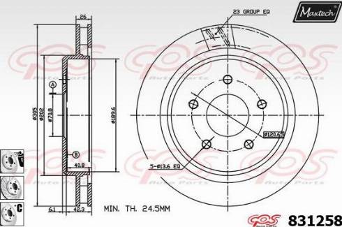 Maxtech 831258.6980 - Kočioni disk www.molydon.hr