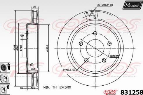 Maxtech 831258.6360 - Kočioni disk www.molydon.hr