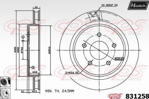 Maxtech 831258.0360 - Kočioni disk www.molydon.hr