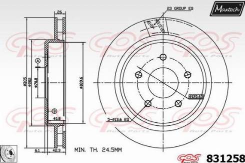 Maxtech 831258.0300 - Kočioni disk www.molydon.hr