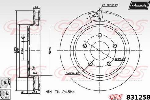 Maxtech 831258.0380 - Kočioni disk www.molydon.hr